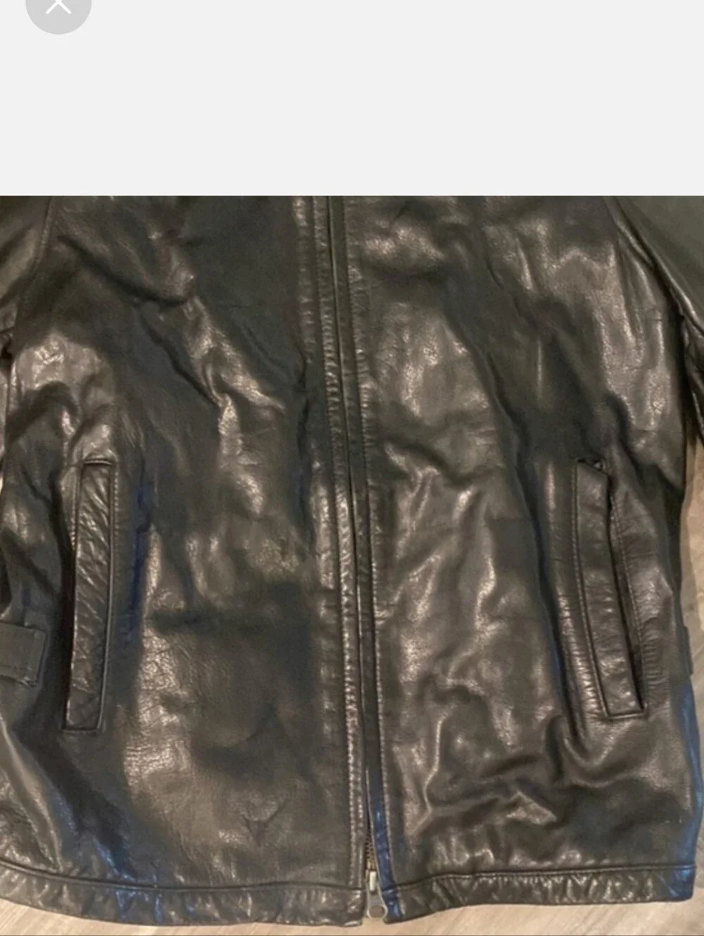 Vintage 90s Banana Republic Made in Korea Heavy Leather Jacket Black - Flawless